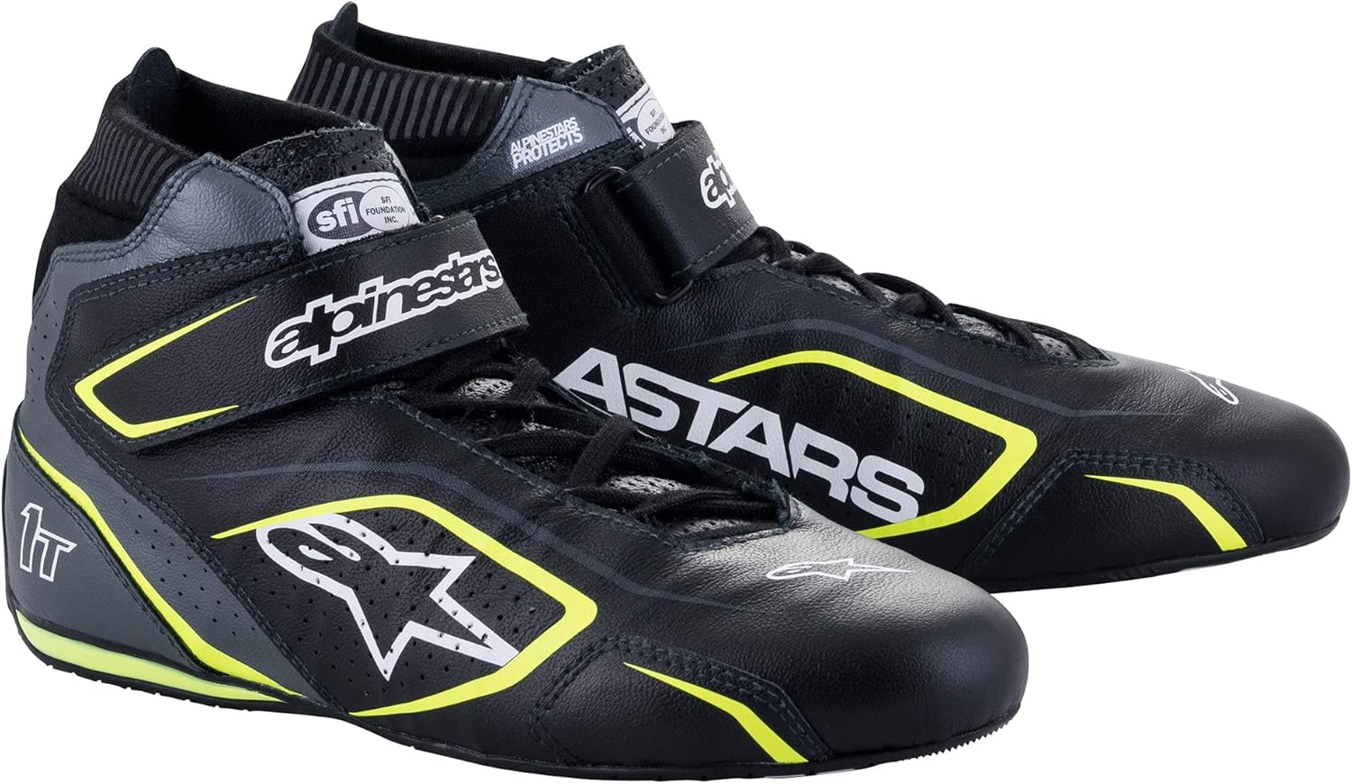 Alpinestars TECH-1 T V2 ZAPATOS NOS – BLK COOL GRY YE – 12
