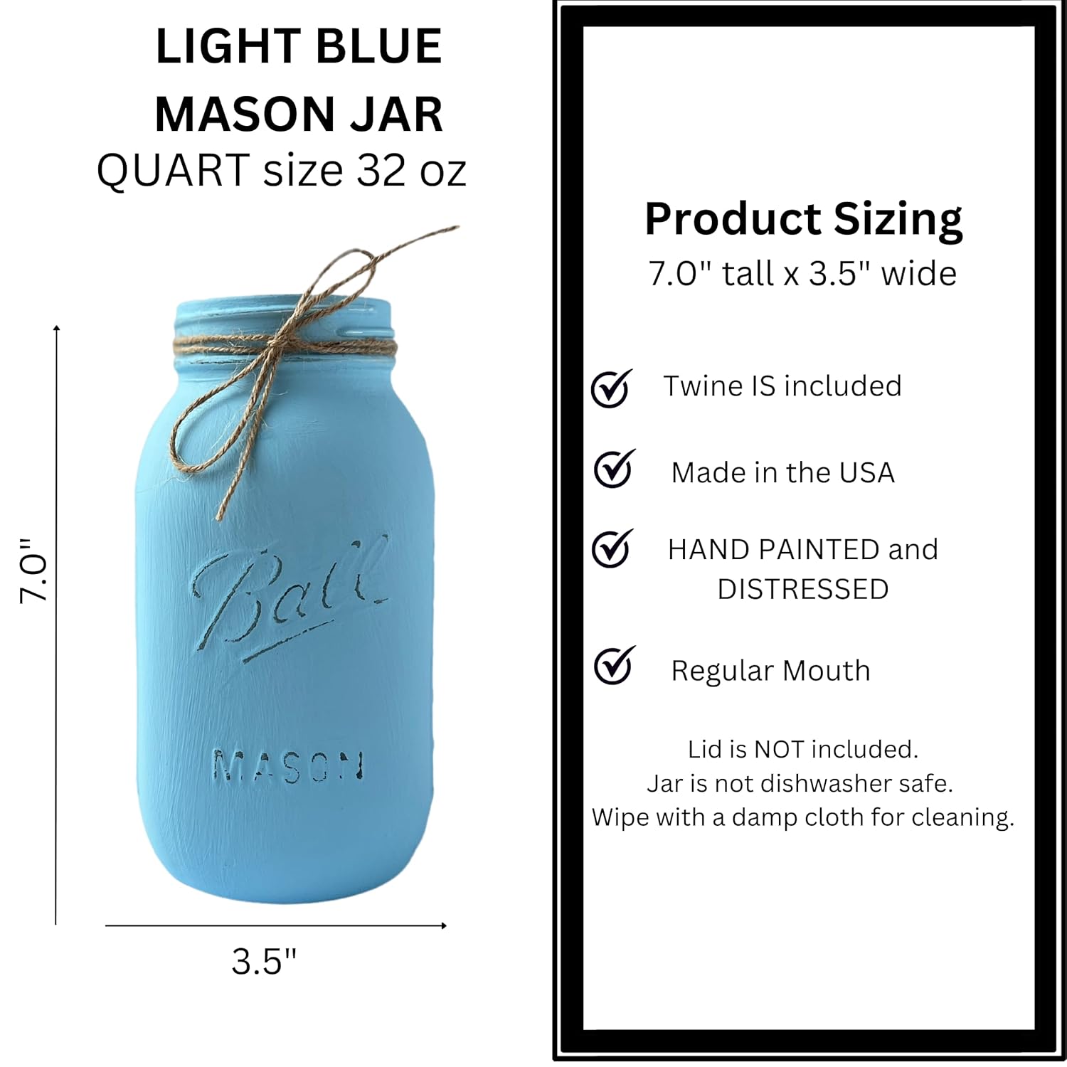 Mason Jar Centerpieces Blue, Mason Jar Centerpieces for Baby Shower Centerpieces for Tables Boy, Quart Mason Jars for Centerpieces, Mason Jars for