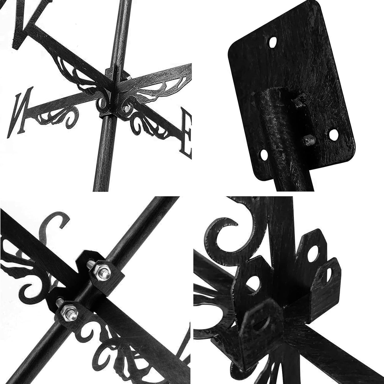 Exquisito adorno de metal para animales pequeños, soporte de techo para valla de jardín, cobertizo de metal, escena de granja al aire libre,
