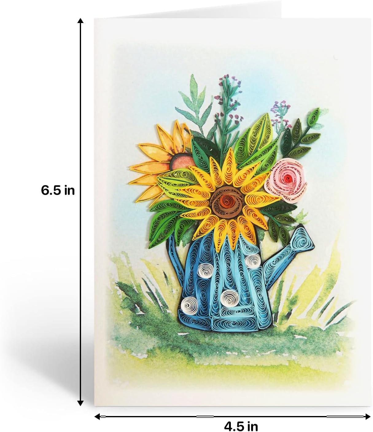 KingKraft Tarjeta de girasol Quilling, tarjeta de cumpleaños para mujer, tarjeta de feliz cumpleaños para mamá, tarjeta de aniversario para esposa,