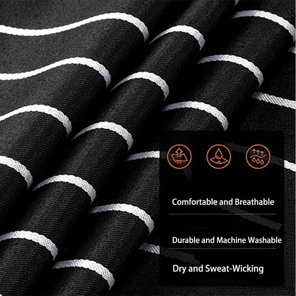 Paquete de 2 delantales unisex ajustables con bolsillos, para cocinar, cocinero, mujeres y hombres, delantales para el hogar, cocina, restaurante,