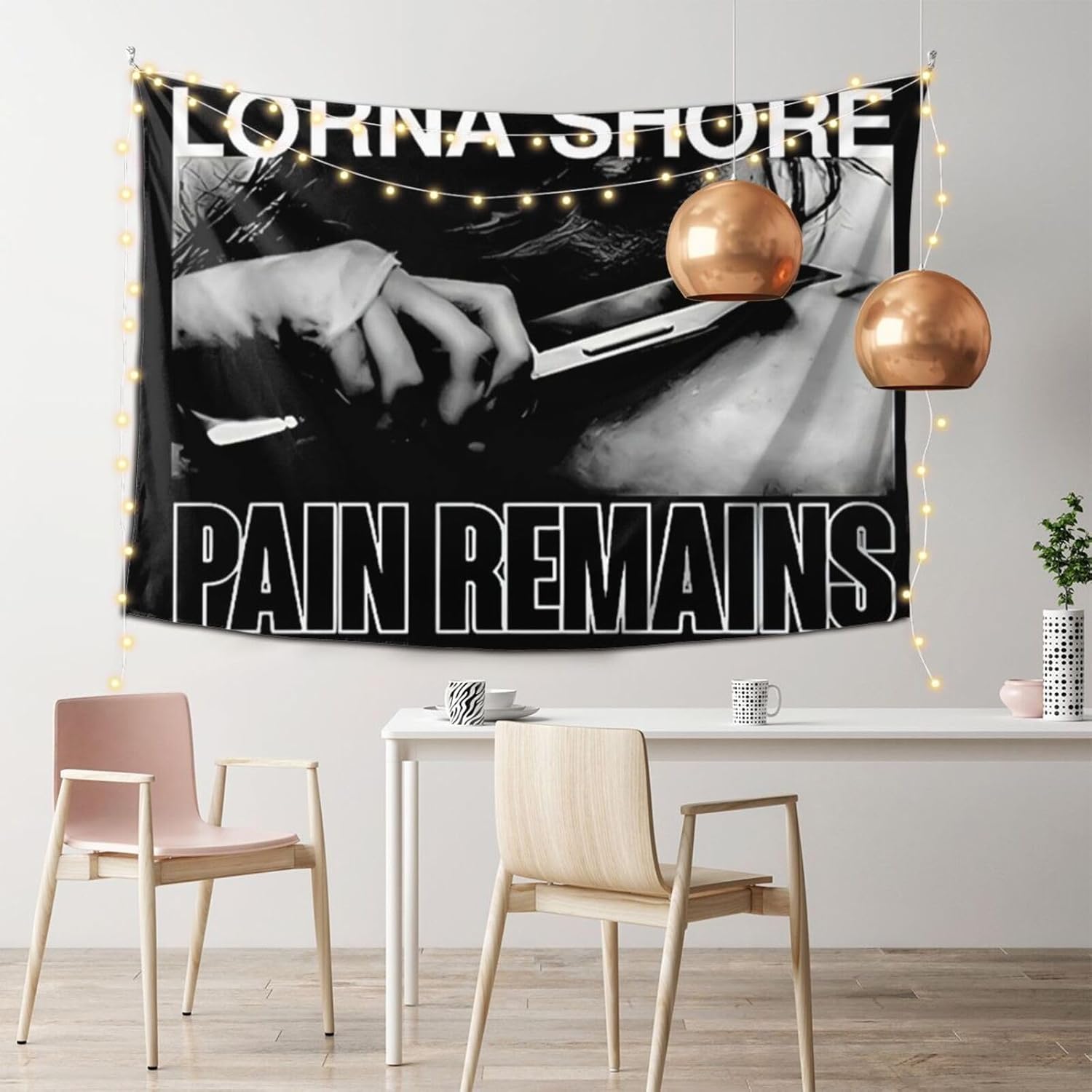 OBLUE Lorna – Tapiz para colgar en la pared, decoración estética para sala de estar, dormitorio, 60 x 40 pulgadas