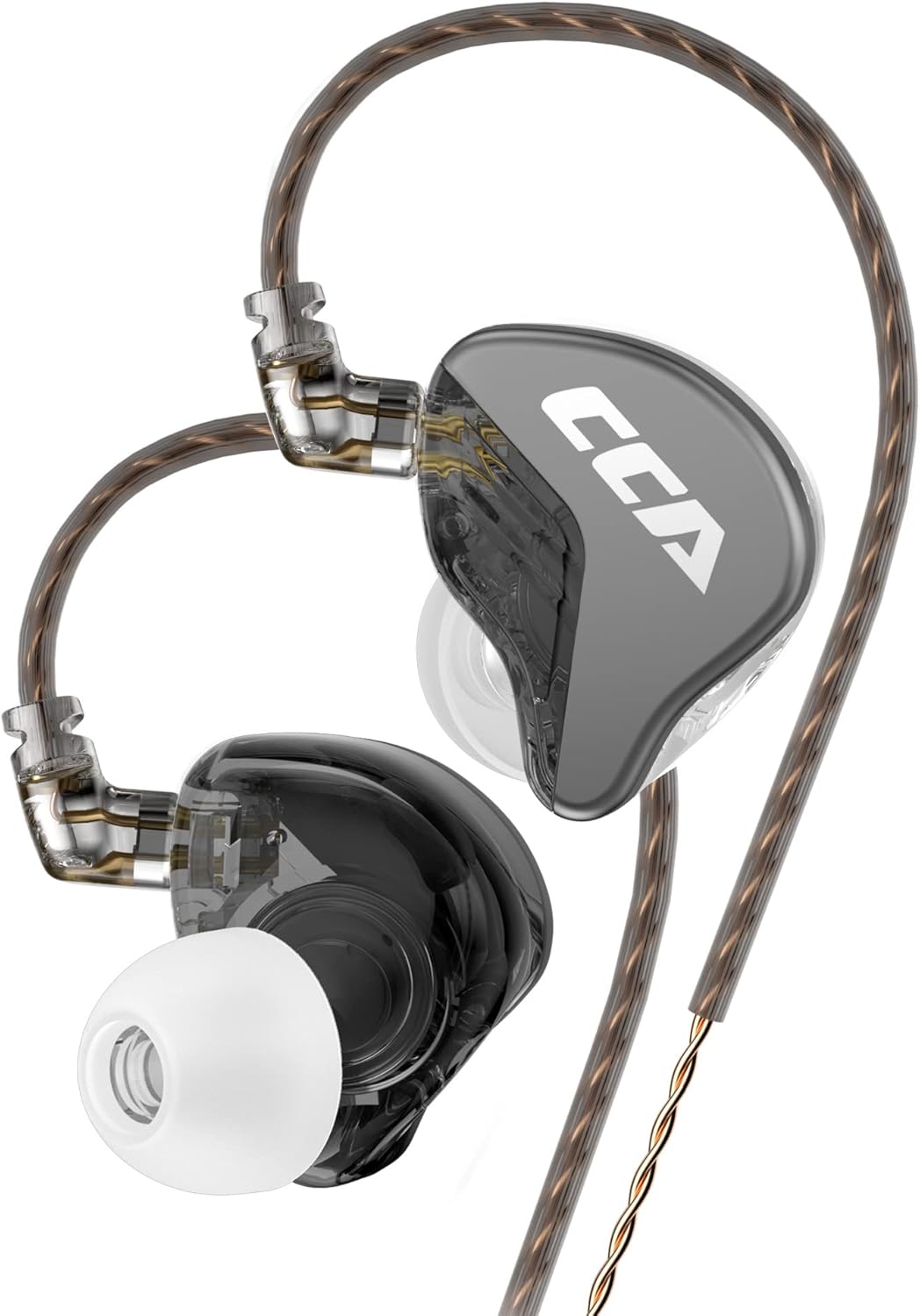 CCA CRA – Auriculares con micrófono con micrófono de sonido claro, graves profundos con cable, diafragma ultrafino, controlador dinámico IEM sin