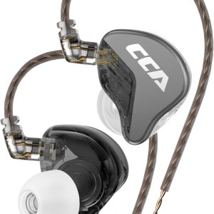 CCA CRA – Auriculares con micrófono con micrófono de sonido claro, graves profundos con cable, diafragma ultrafino, controlador dinámico IEM sin CCA CRA – Auriculares con micrófono con micrófono de sonido claro, graves profundos con cable, diafragma ultrafino, controlador dinámico IEM sin