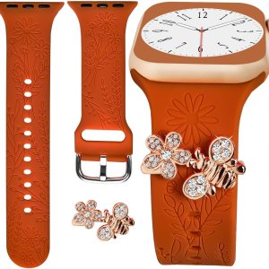 ORATYFAN Dijes para correa de reloj (correa incluida), compatible con Apple Watch Band de 1.496 pulgadas, 1.575 pulgadas, 1.614 pulgadas, correas de ORATYFAN Dijes para correa de reloj (correa incluida), compatible con Apple Watch Band de 1.496 pulgadas, 1.575 pulgadas, 1.614 pulgadas, correas de
