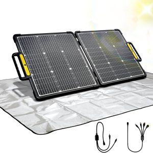 Togo POWER Paneles solares portátiles de 100 W, kit de panel solar IP65 plegable impermeable para JackeryBLUETTITOGO PowerECOFLOW, cargador de Togo POWER Paneles solares portátiles de 100 W, kit de panel solar IP65 plegable impermeable para JackeryBLUETTITOGO PowerECOFLOW, cargador de