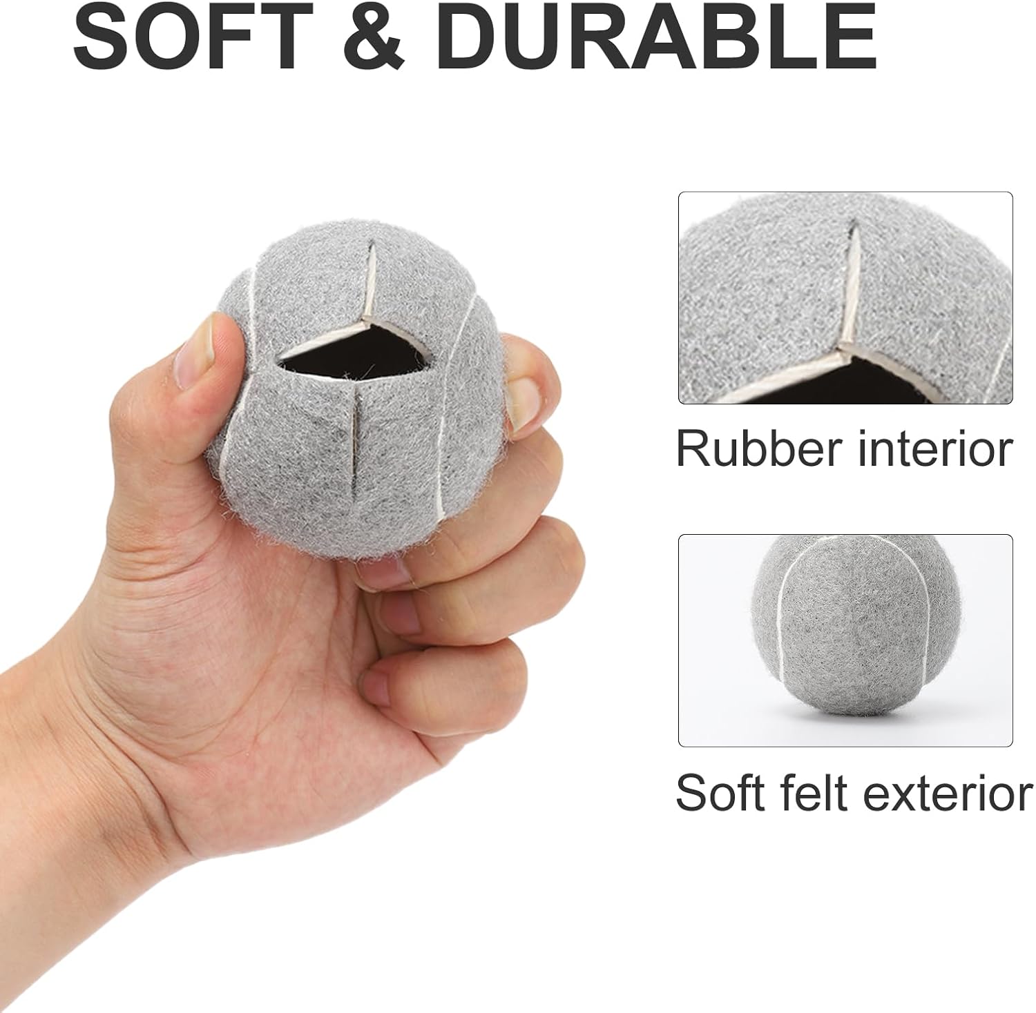 Pelotas de tenis precortadas para patas de muebles y protección del piso, cubiertas antideslizantes de fieltro de larga duración