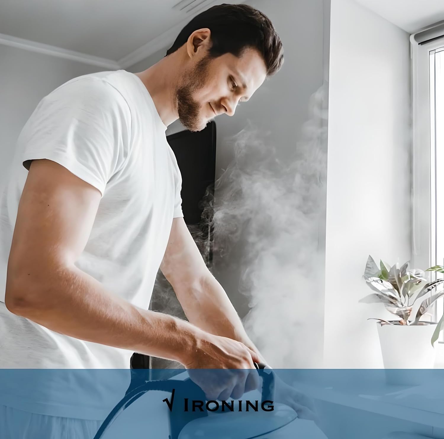 Botella de spray de agua continua blanca de 17 oz (16.9 fl oz) para peinar el cabello y desenredar el rociador de plantas