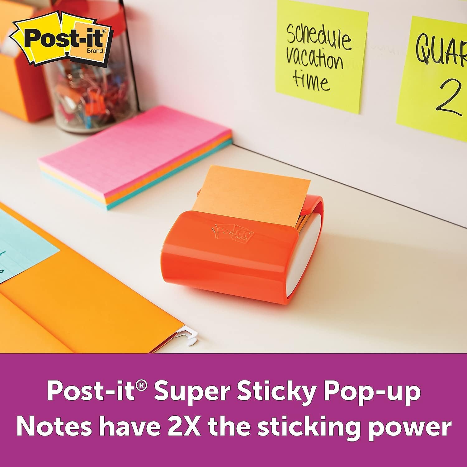 Post-it R440YWSS – Recambio de notas emergentes, forrado, 4 x 4, amarillo canario, 90 hojas, paquete de 5