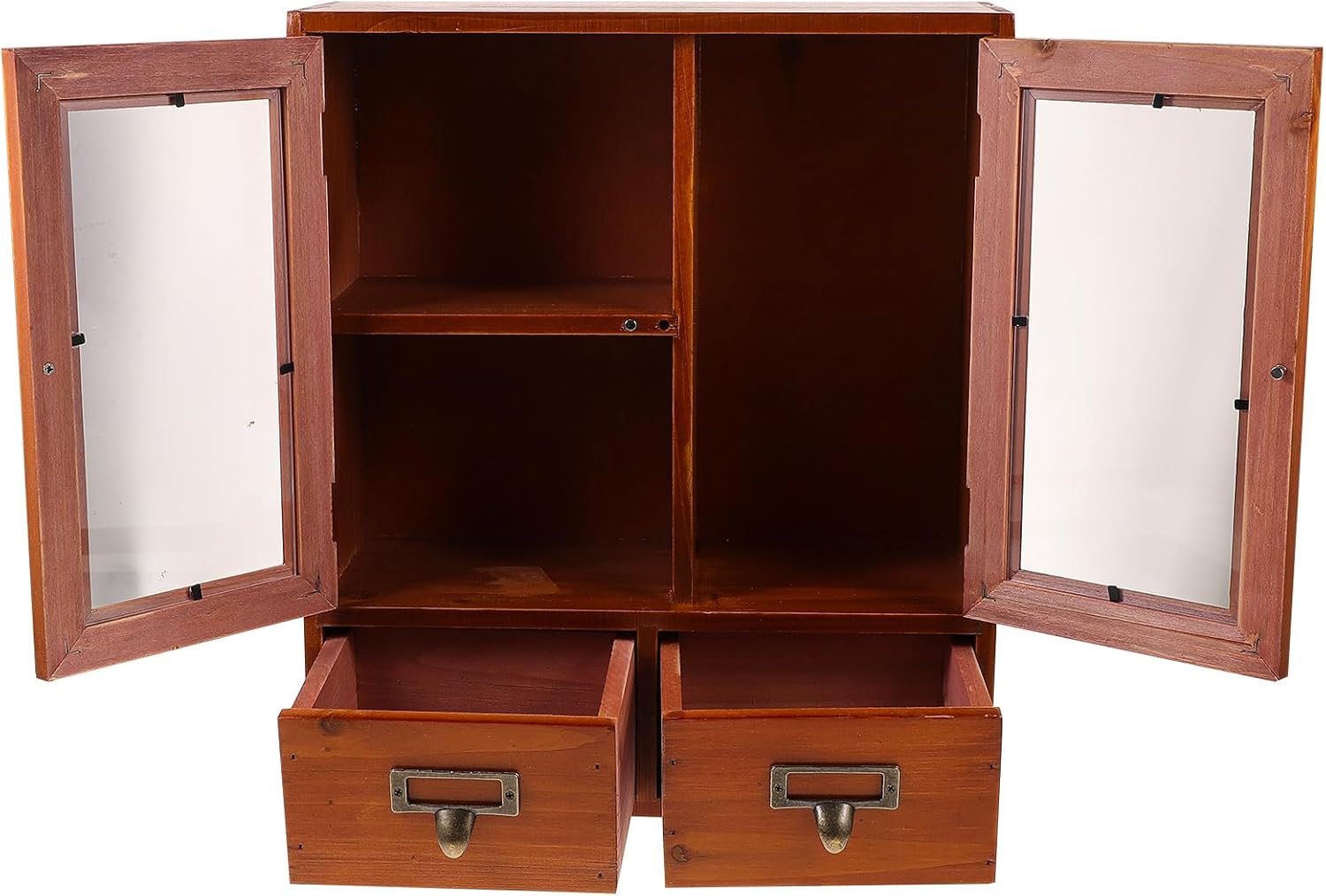 Holibanna Gabinete de almacenamiento de pared de madera, gabinete de medicina de pared de baño, armario de cocina colgante rústico para colgar en la