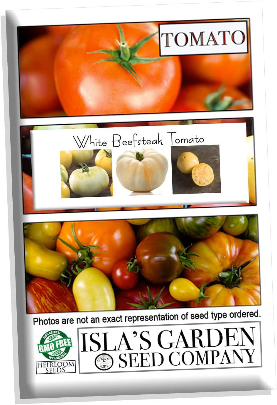 Semillas de tomate “blancas” para plantar, más de 50 semillas tradicionales por paquete, semillas de jardín de Isla (semillas de jardín de Isla),