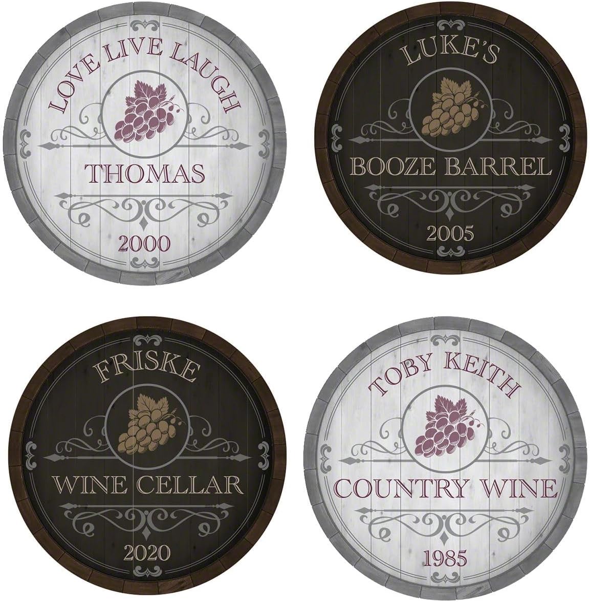 Beauteous Barrel – Letrero personalizado para bodega de vino por HomeWetBar  Gran regalo para los amantes del vino, 15 x 15 pulgadas
