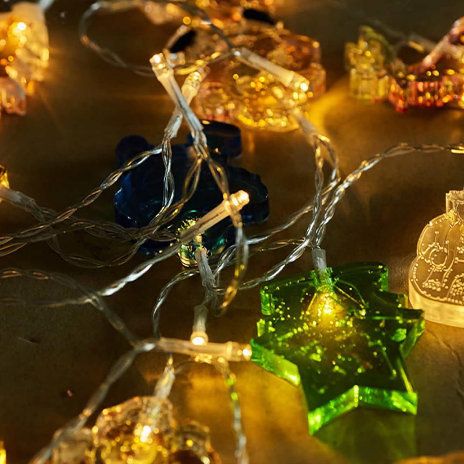 Moldes de resina de Navidad, moldes de silicona para adornos de Navidad, moldes de Navidad epoxi para fundición de resina con 2 luces de hadas para