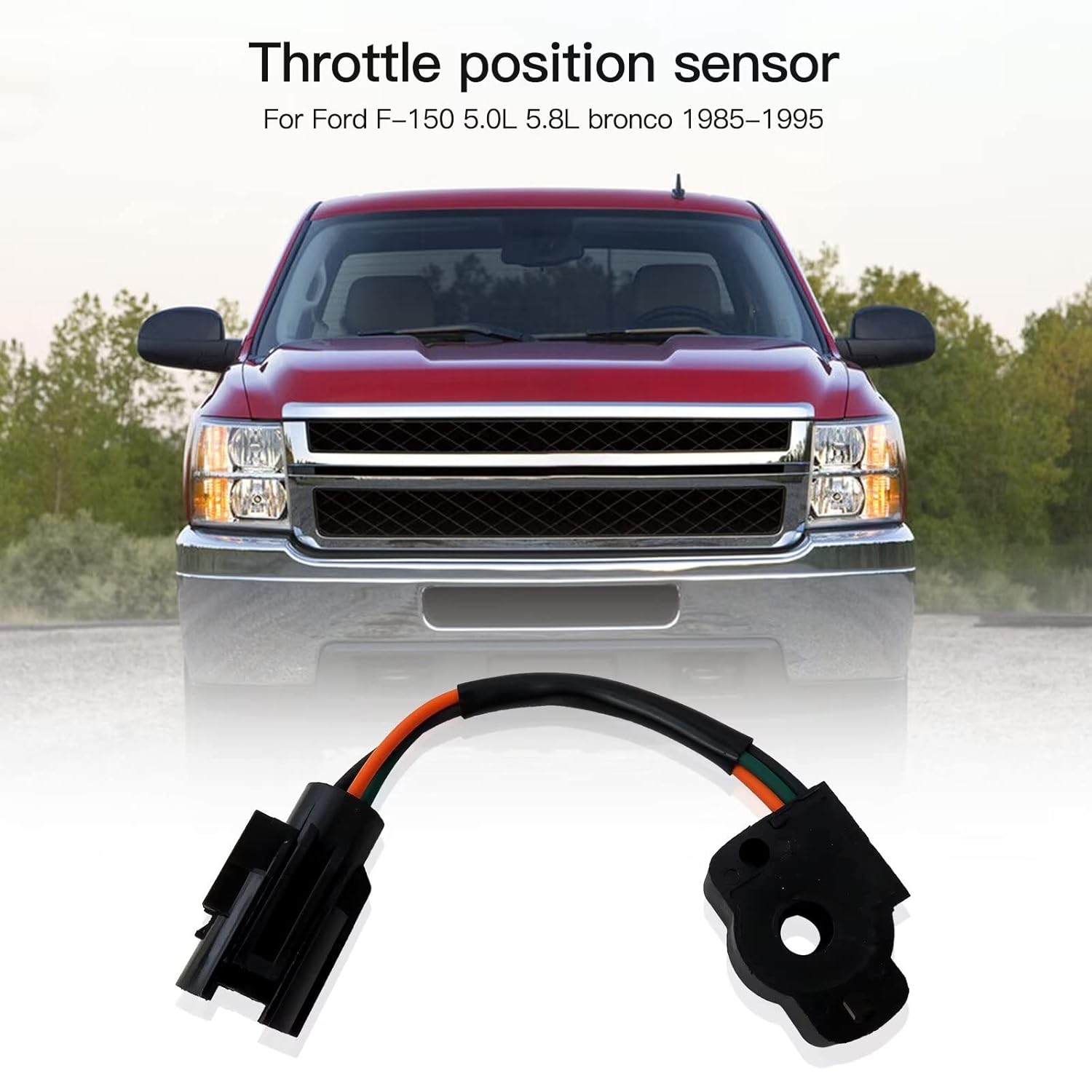 E5TZ-9B989B Throttle Position Sensors Compatible with 1988 Ford F-150 XLT Lariat Extended Cab Pickup 2-Door 5.0L 302Cu. in. V8 Gas OHV Naturally
