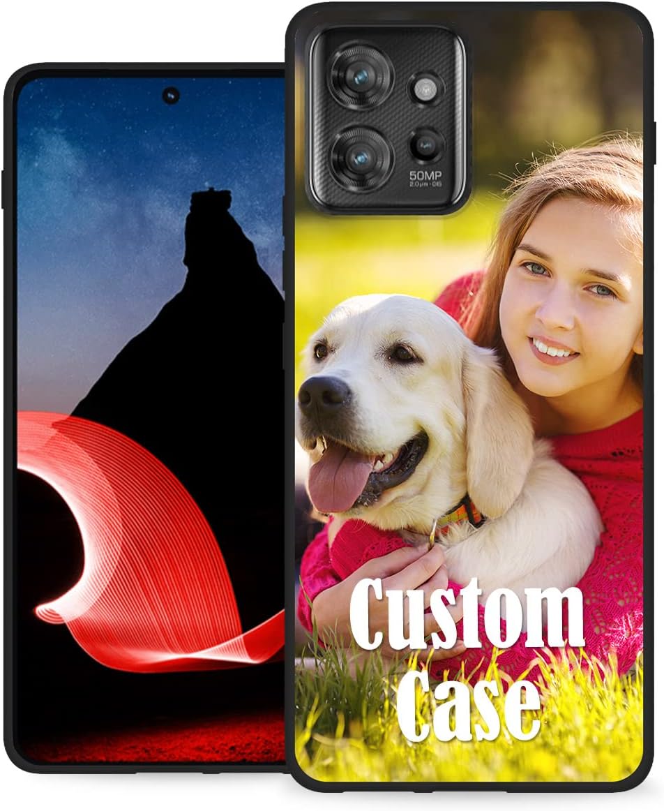 Funda personalizable para Motorola Moto Thinkphone 5G, nombre de texto con foto personalizable, cubierta personalizada para teléfono celular, funda