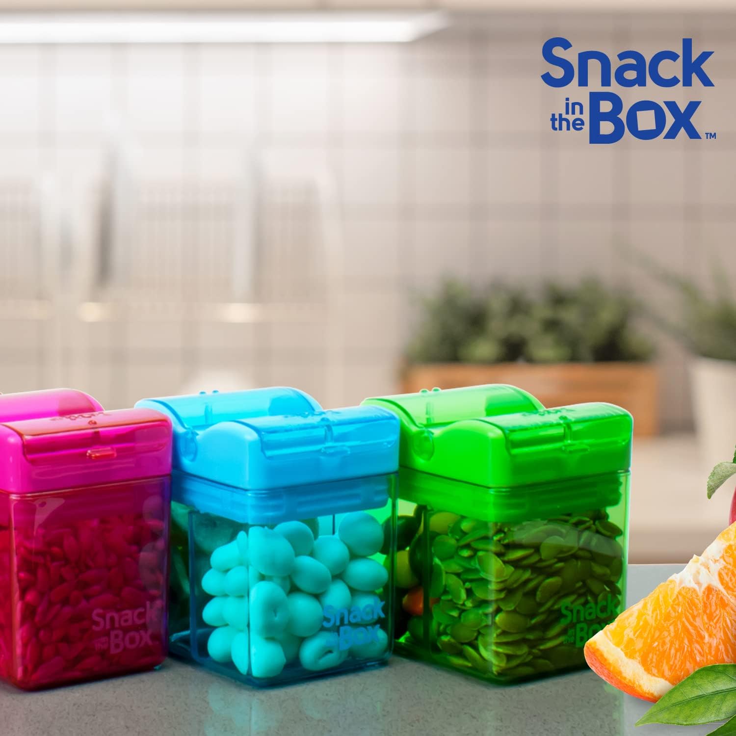 Precidio Design Snack in the Box – Recipiente reutilizable respetuoso con los dedos pequeños y ecológicos (rosa) 1001PK