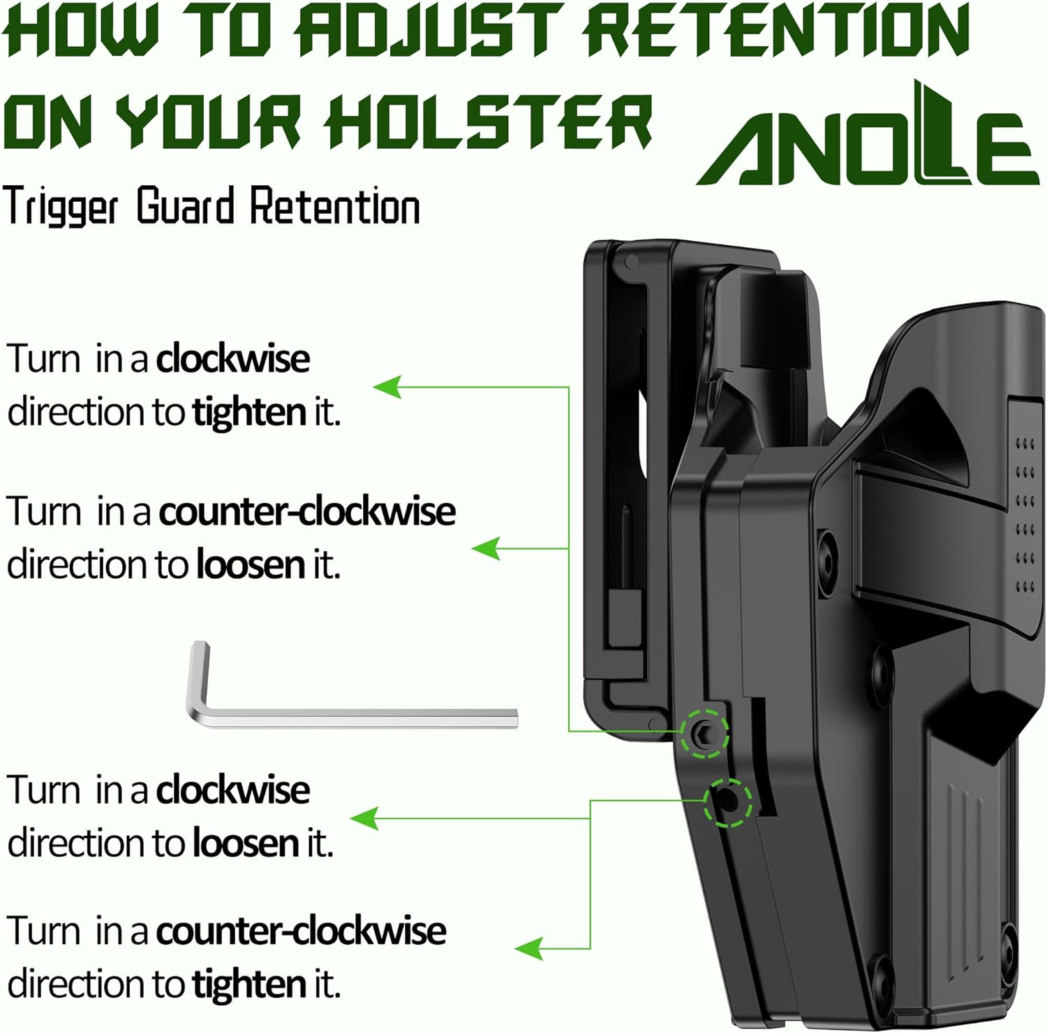 Universal OWB Holster for Most Popular Full Size and Compact Semi-Automatic Pistols, Fit Glock  S&W  Sig Sauer  Ruger  Taurus  Beretta  CZ  Walther