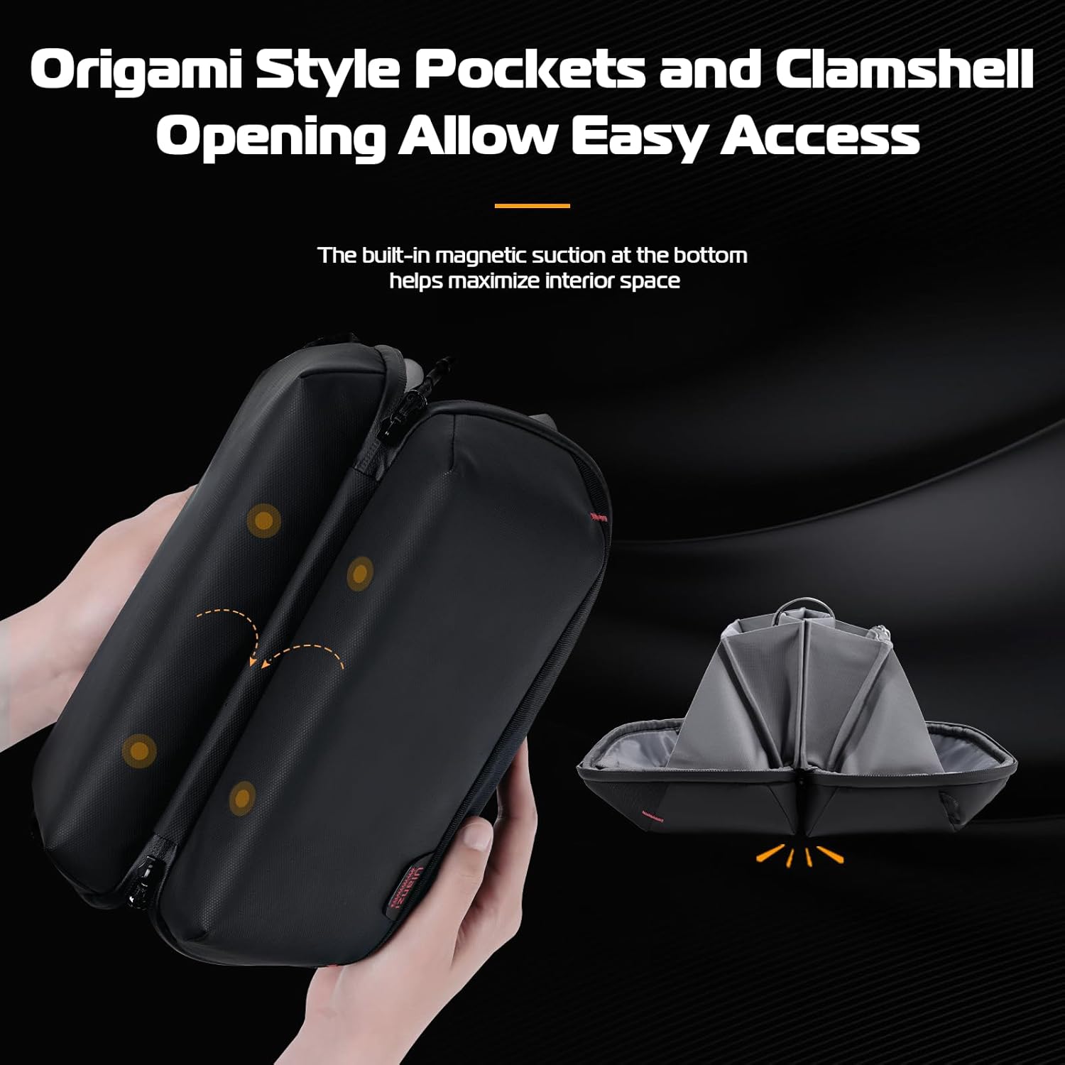 ULANZI Traker Tech Pouch Pro, BP07 Traker Bolsa de almacenamiento de 2.5 L, organizador de electrónica, bolsa de asa de accesorios de viaje