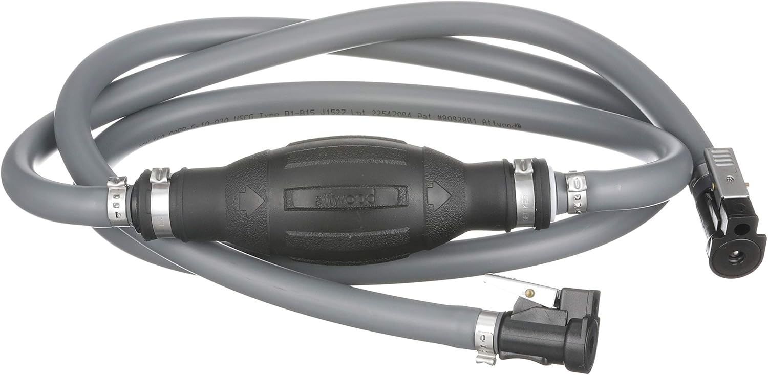 Attwood 93806EI7 Kit de línea de combustible portátil para tanque de combustible, no para uso en Estados Unidos