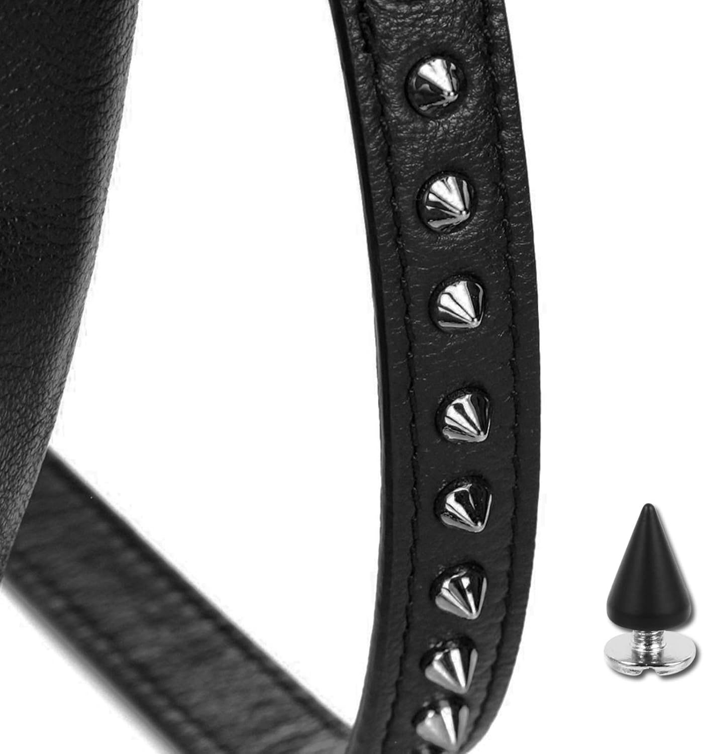 Healifty 20 remaches con forma de cono de cobre, estilo punk, remaches traseros de rosca, accesorios para manualidades, accesorios de cono para