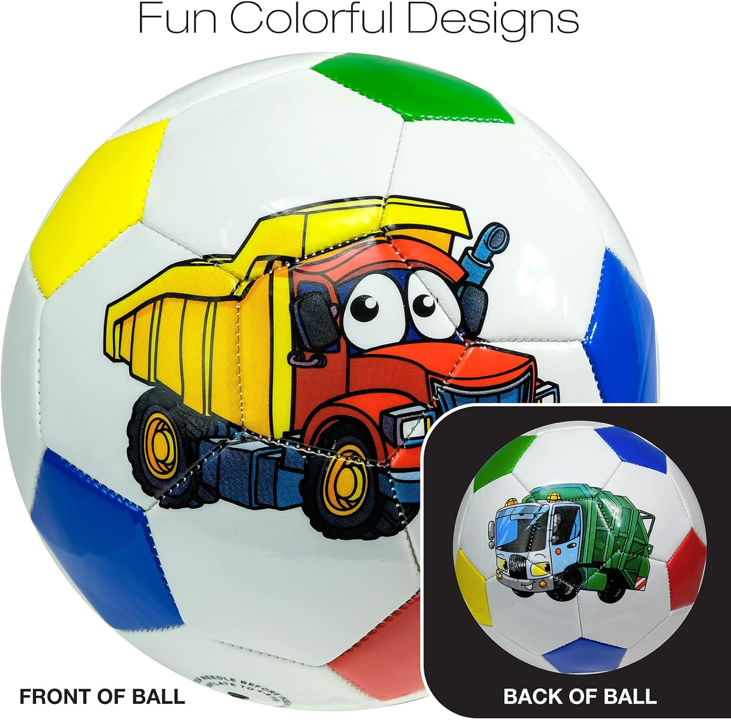 Balón de fútbol para niños, funda de TPU suave, gruesa y duradera, paquete de 2 con bomba (disponible en tamaño 2 y talla 3)