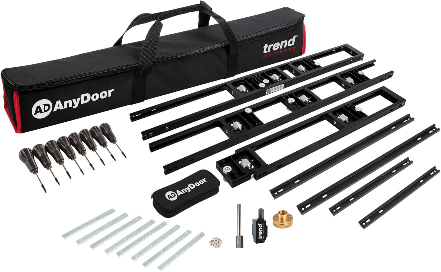 Trend Kit de plantilla de bisagra a tope AnyDoor de 9 pies, de forma rápida y precisa empotrar bisagras cuadradas y de radio en puertas y marcos de