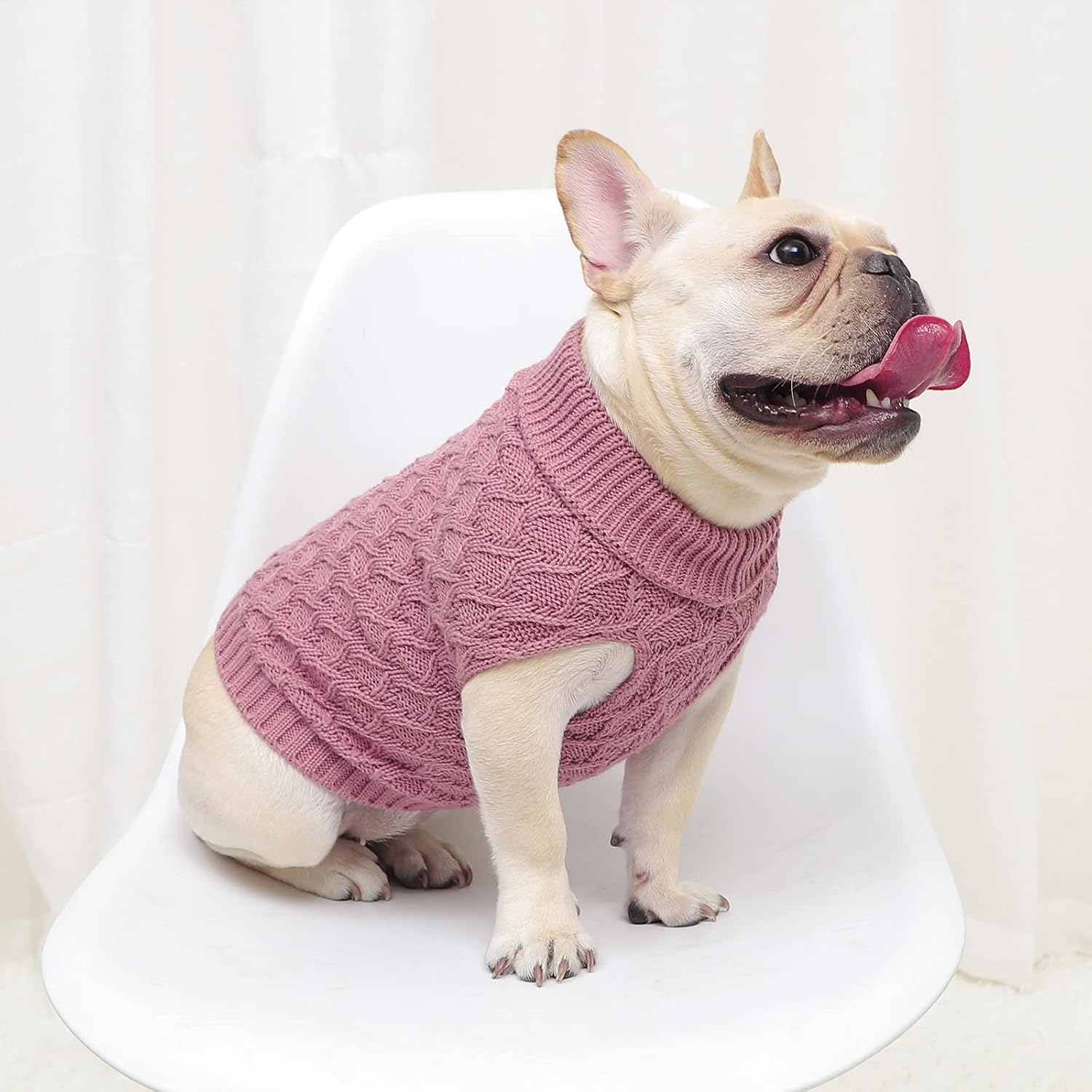Lawkul Suéteres de punto para perros pequeños, suéter de punto para mascotas, gatos, suéter cálido para perro, ropa de invierno para perro, ropa de
