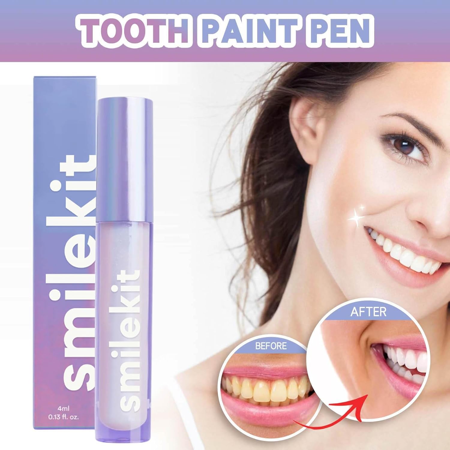 Bolígrafo blanqueador de dientes, pintura dental brillante sonriente, bolígrafo blanqueador de dientes para eliminación de manchas de dientes,