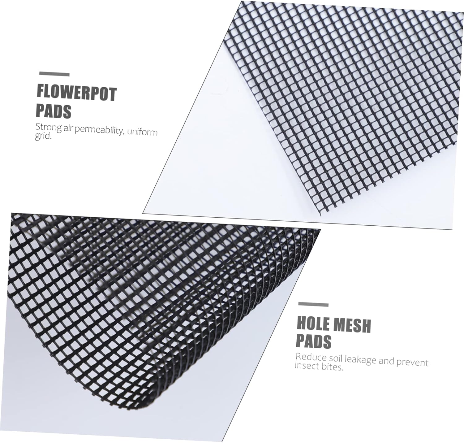 Yardwe 30 Pcs Flower Pot Bottom Mesh Bonsai Bottom Grid Mat Plastic Mesh Screen Garden Pots Hole Mesh Pad Planter Hole Mesh Screens Flower Pot Mesh