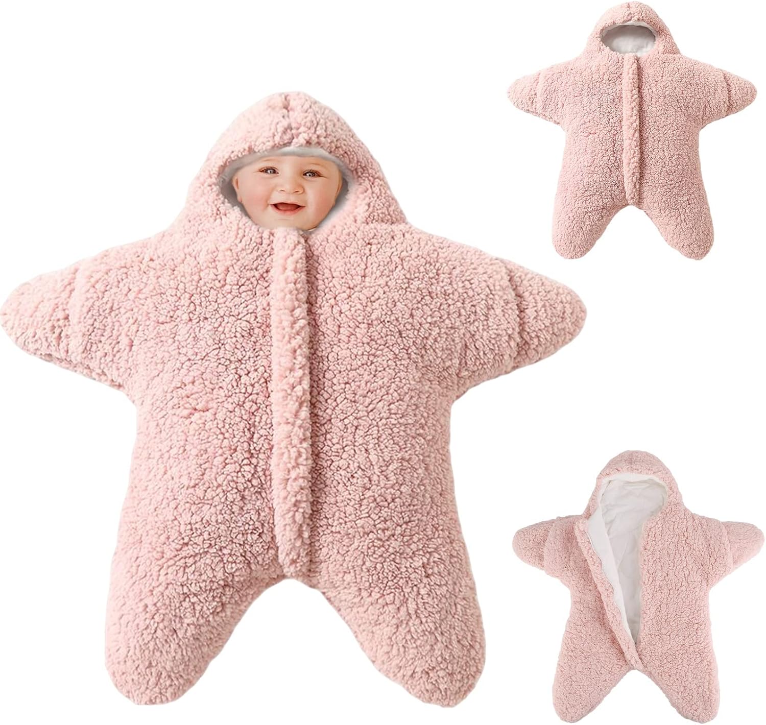 Manta de cochecito para dormir para bebé, a prueba de viento, con diseño de estrella de mar, cálido traje de nieve para bebés recién nacidos,
