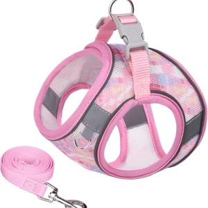 Juego de arnés y correa para cachorro, arnés de chaleco para perro con malla transpirable, rayas reflectantes, arnés ligero para mascotas para Juego de arnés y correa para cachorro, arnés de chaleco para perro con malla transpirable, rayas reflectantes, arnés ligero para mascotas para