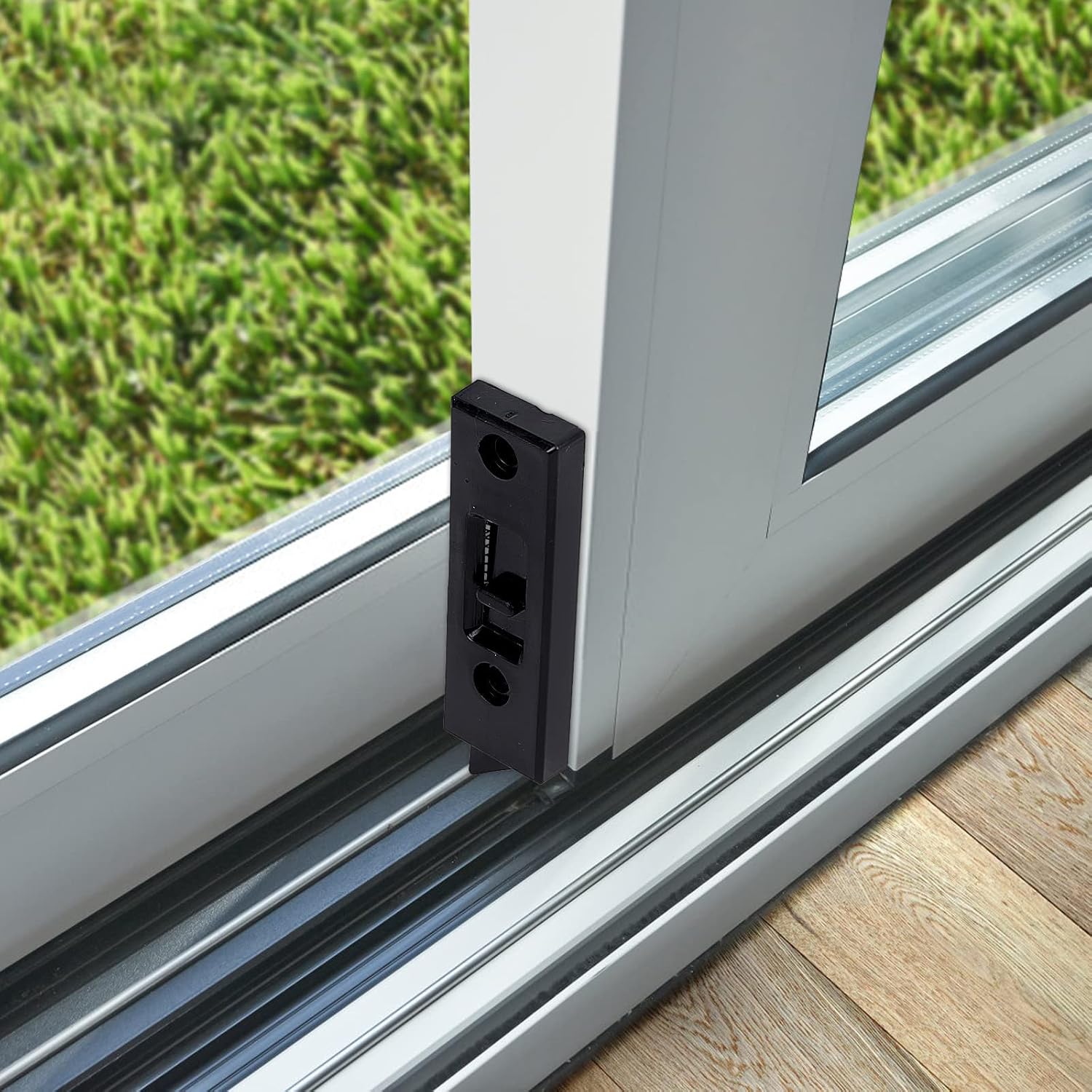 GORGECRAFT 2 pares de pestillos inclinables de repuesto para ventanas y cerraduras de hardware, construcción de plástico, 2 agujeros espaciados