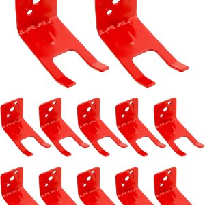 QWORK Soporte para extintor de incendios, paquete de 12 soportes de acero estilo tenedor para extintor, universal para todos los extintores de 5 a QWORK Soporte para extintor de incendios, paquete de 12 soportes de acero estilo tenedor para extintor, universal para todos los extintores de 5 a