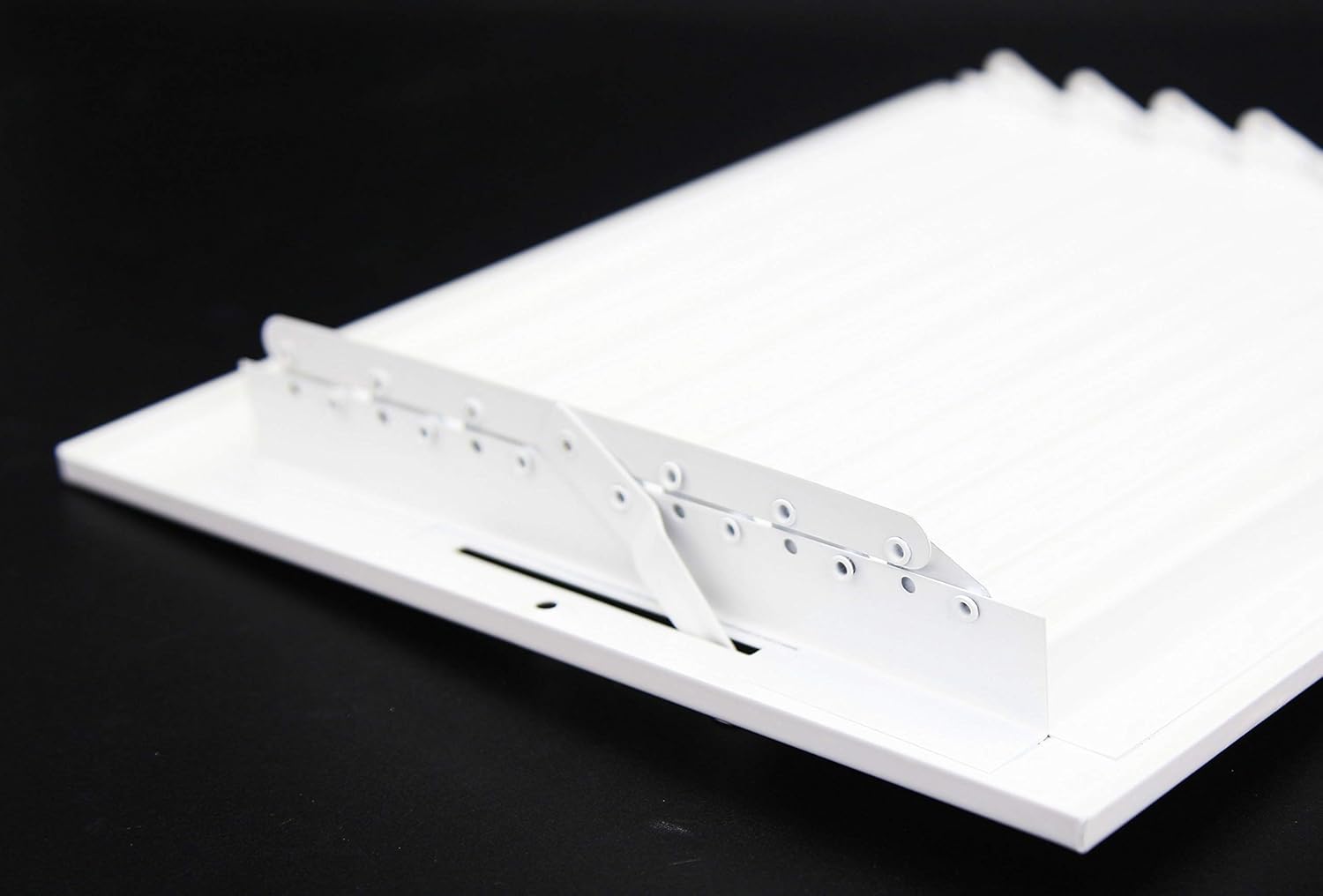 Rejilla de suministro de aire de 1 vía de 10 pulgadas x 6 pulgadas – Tapa de ventilación y difusor – Cara plana estampada – Blanco. Dimensiones