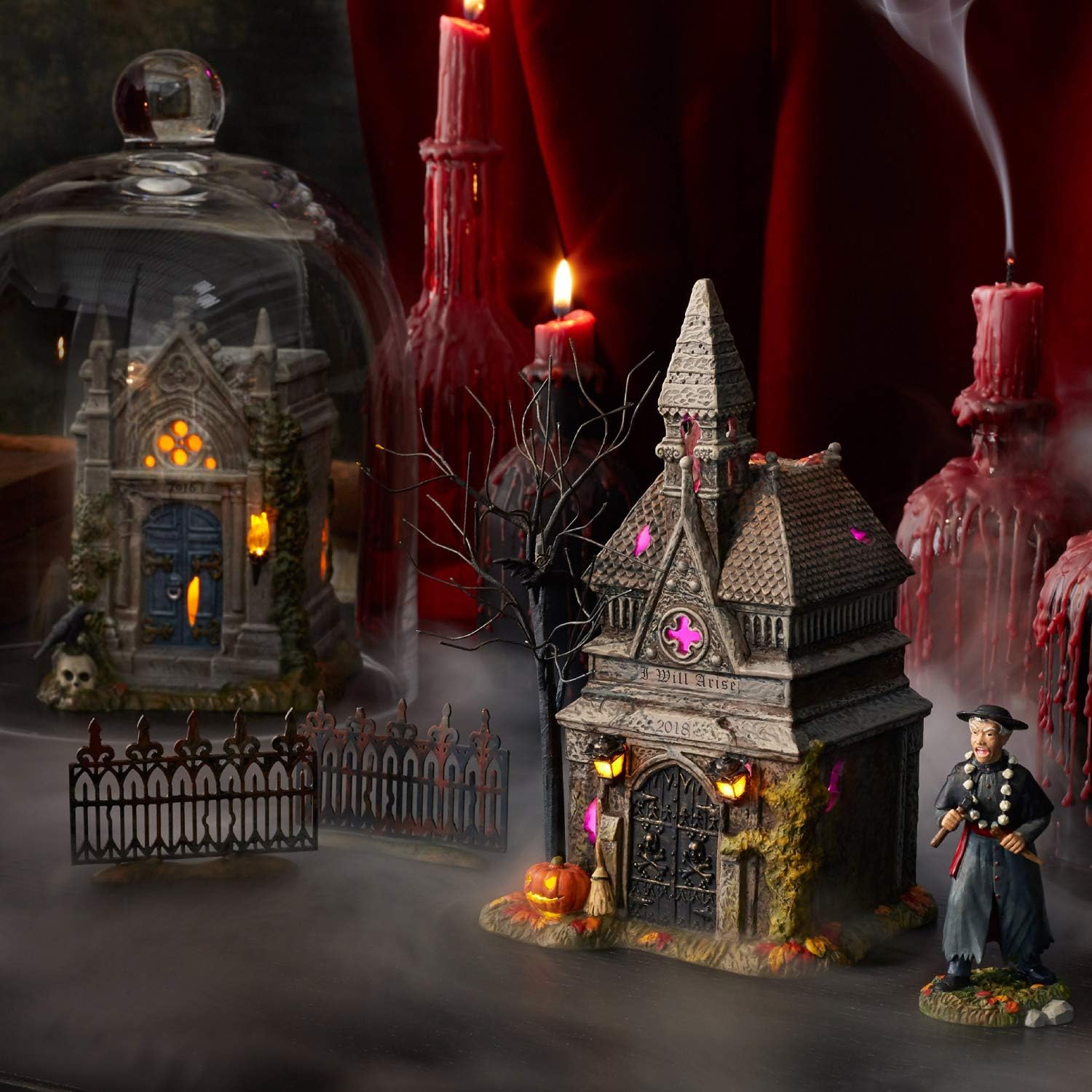 Cerca de hierro forjado Department 56 espeluznante, set de 6