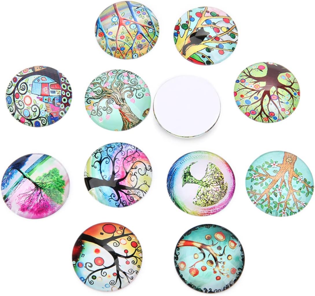 EXCEART 40 cuentas decorativas planas de vidrio Vitroleros para mini cúpula de cristal, joyería de piedras preciosas DIY, material de joyería, gemas