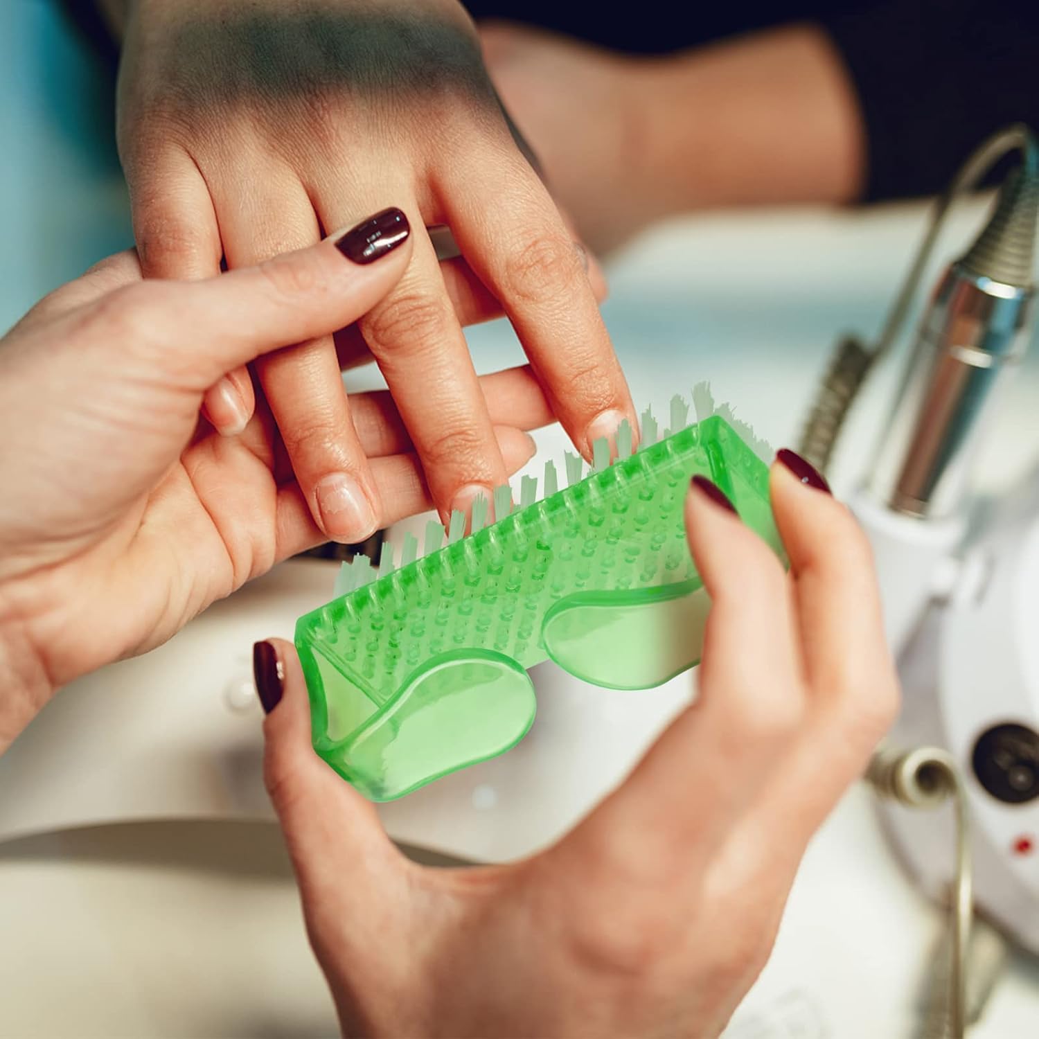 HOFASON – Juego de 24 cepillos de uñas con mango para limpiar uñas, manicura para limpiar debajo de las uñas, cepillo de limpieza de uñas,