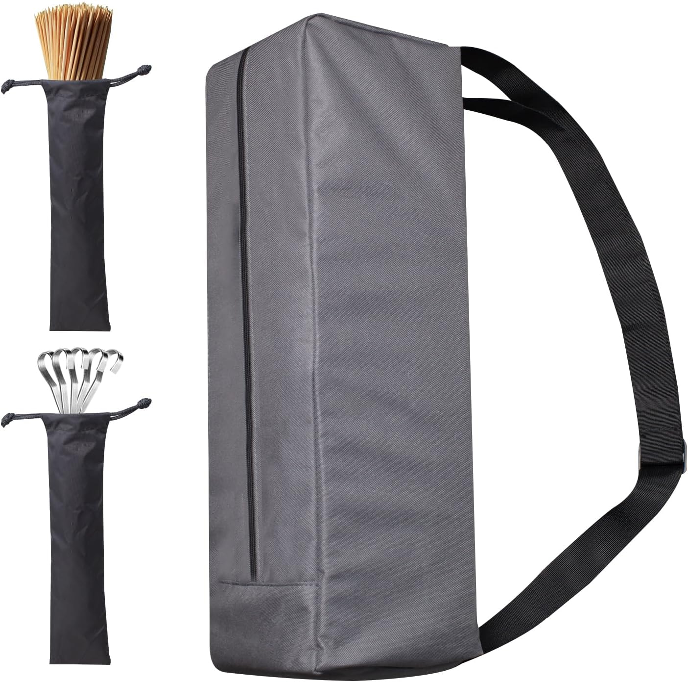 Bolsa de almacenamiento para parrilla, almacenamiento de utensilios de parrilla, 600D impermeable Oxford plegable para acampar y senderismo,