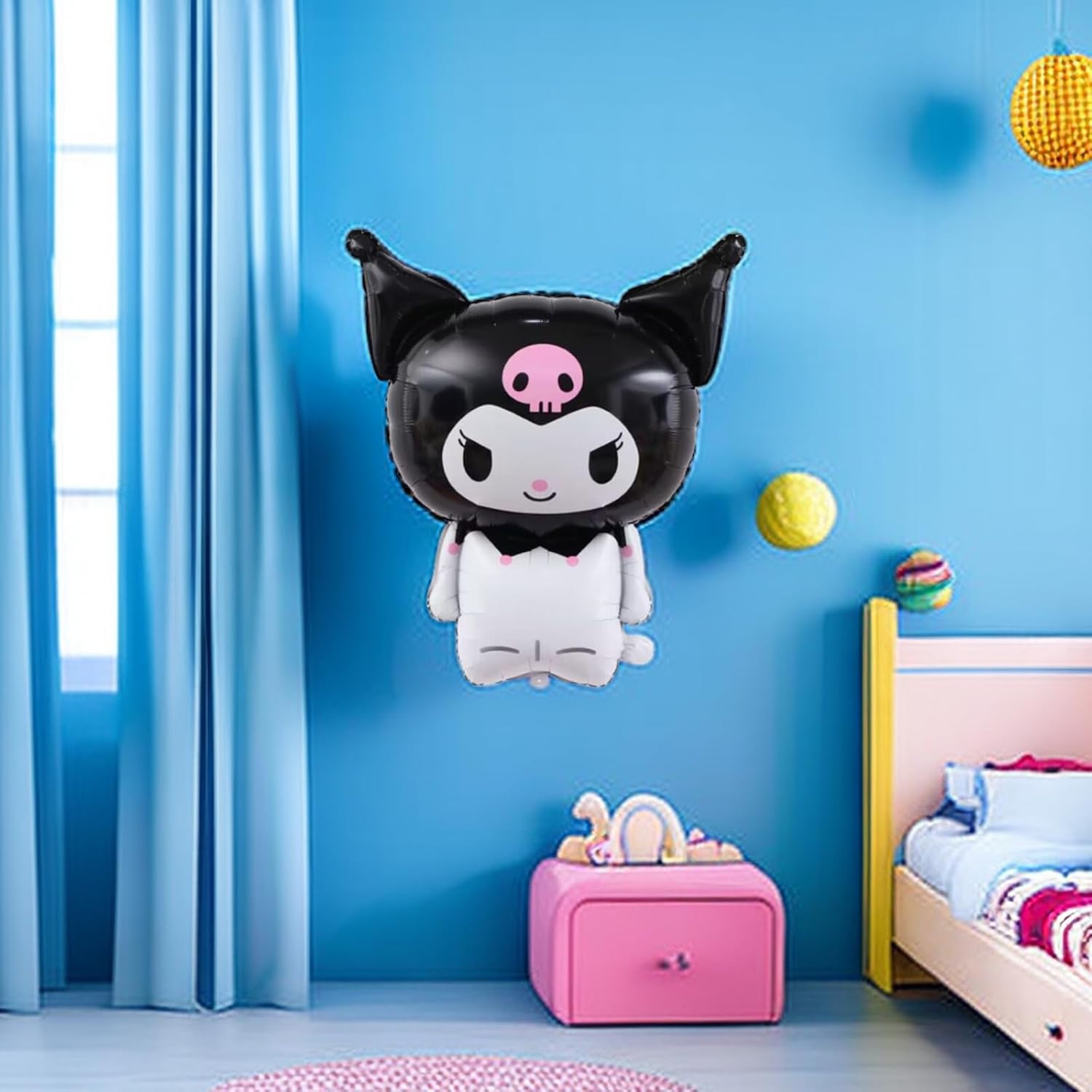 Bonita muñeca de globo de anime de dibujos animados, globo de aluminio grande para fiesta de cumpleaños, suministros de decoración de fiesta