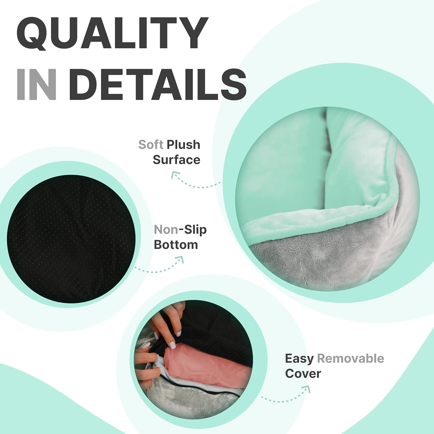 Cama para perros grandes y medianos, 35 x 27 x 6.5 pulgadas, lavable a máquina, sofá cama para mascotas con forro impermeable, funda extraíble y