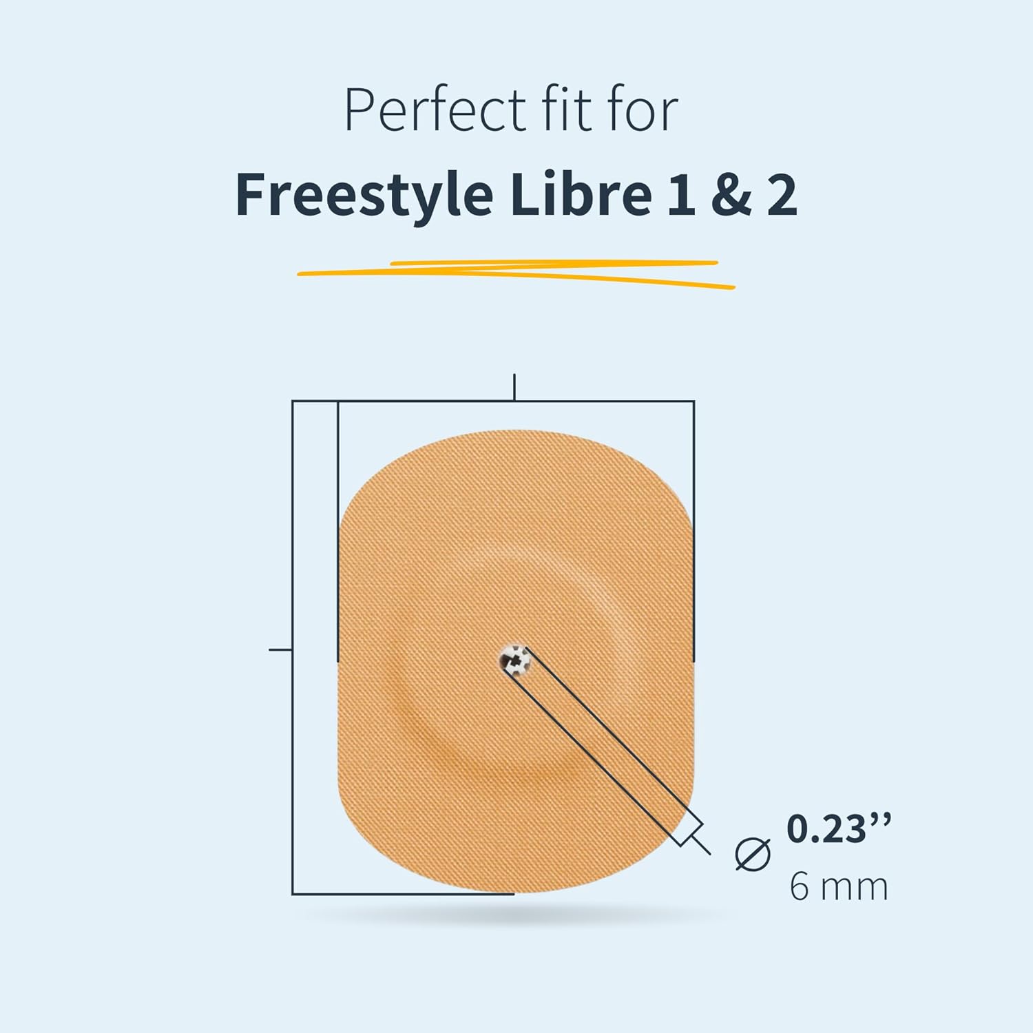 Paquete de 10 cubiertas de sensor Freestyle Libre 12 impermeables con orificio de ventilación ovalado negro – Dura hasta 14 días, parches adhesivos