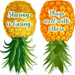 Copkim 2 imanes de piña al revés para decoración de puertas de crucero, calcomanías de piña para automóvil, nevera, carnaval, camarote, Copkim 2 imanes de piña al revés para decoración de puertas de crucero, calcomanías de piña para automóvil, nevera, carnaval, camarote,