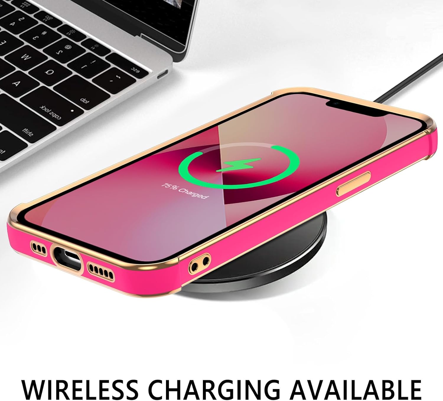 GUAGUA Funda compatible con iPhone 13 de 6.1 pulgadas, delgada, suave TPU con bonito patrón de corazón para mujeres, niñas y hombres, fundas