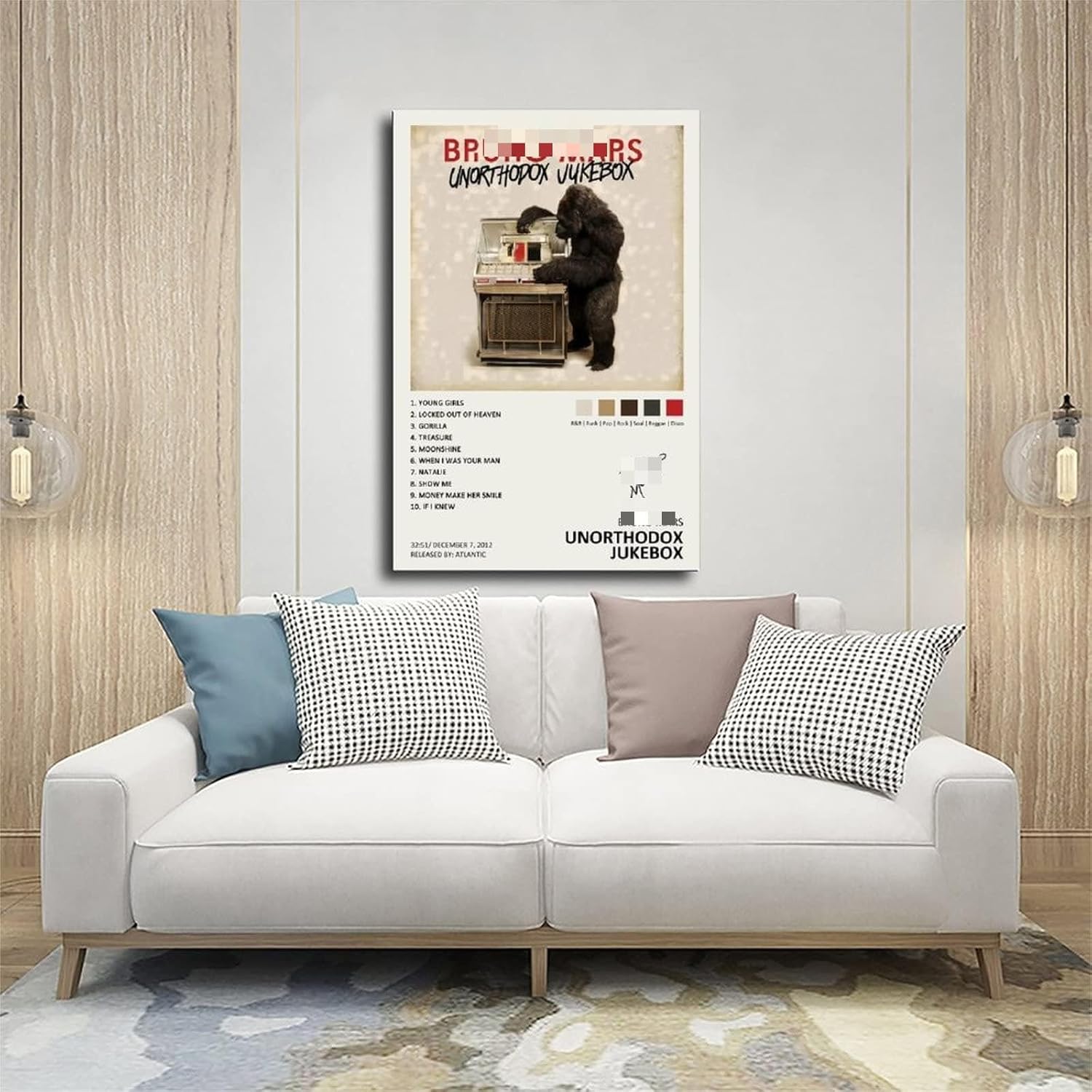 YEZLH Unorthodox Jukebox – Póster de álbum de música firmado de edición limitada, póster de lienzo para decoración de pared, pinturas impresas para