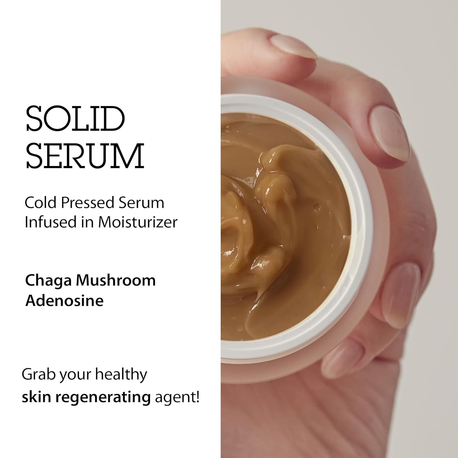 BLITHE Sérum prensado Chaga Mushroom – Crema avanzada para tensar la piel para cara, fórmula de estiramiento y elevación facial para un estiramiento