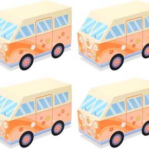 Whaline Paquete de 16 cajas de regalo de fiesta de estilo hippie, bús, cajas de papel de caramelos, decoraciones de fiesta de cumpleaños para fiesta Whaline Paquete de 16 cajas de regalo de fiesta de estilo hippie, bús, cajas de papel de caramelos, decoraciones de fiesta de cumpleaños para fiesta