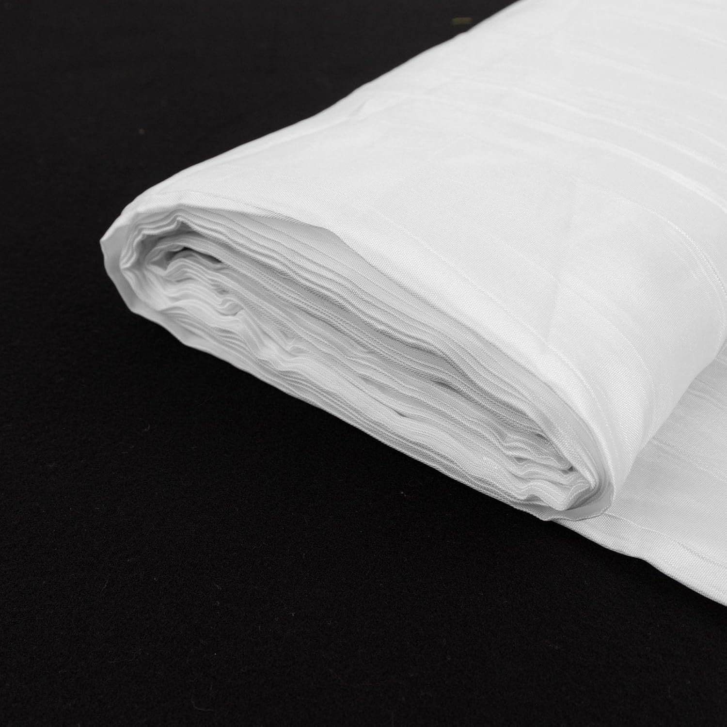 Efavormart – Perno de tela de tafetán arrugado de acordeón blanco de 54 x 10 yardas para decoración de bodas, fiestas de cumpleaños, bailes, eventos