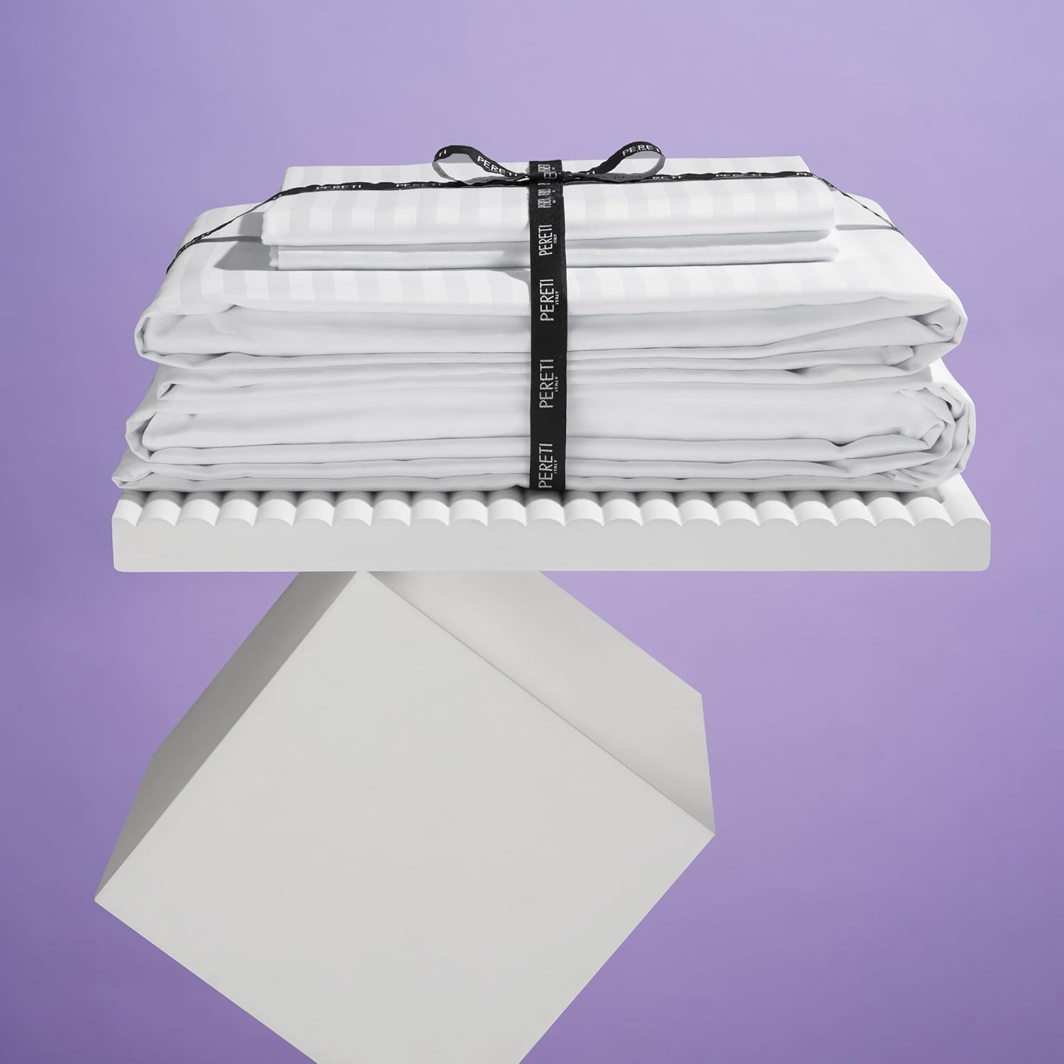 Pereti Italia – Funda de almohada de algodón de lujo, 100% algodón satinado de fibra larga, sábanas de algodón de calidad de hotel, juego de sábanas