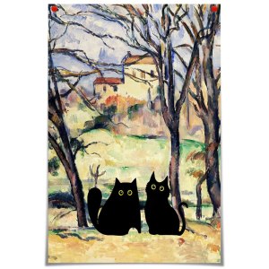 Paul Cezanne Canvas Wall Art Famous Oil Prints Paintings Trees and Houses Funny Black Cat Aesthetic Poster Rustic Farmhouse Cottagecore Landscape Paul Cezanne Canvas Wall Art Famous Oil Prints Paintings Trees and Houses Funny Black Cat Aesthetic Poster Rustic Farmhouse Cottagecore Landscape