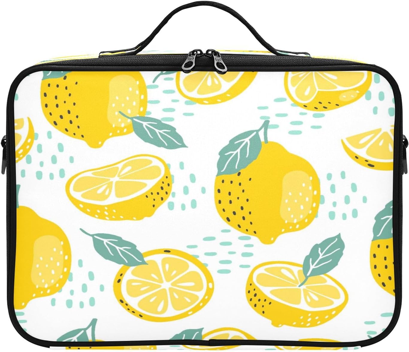Slices Whole Lemons cosmetic bag with zipper bag toiletry travel kit bag with compartments makeup train case makeup bolsos para cosmeticos for women
